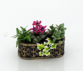 Small Planted Brass Effect Trough (image for) Small Planted Brass Effect Trough